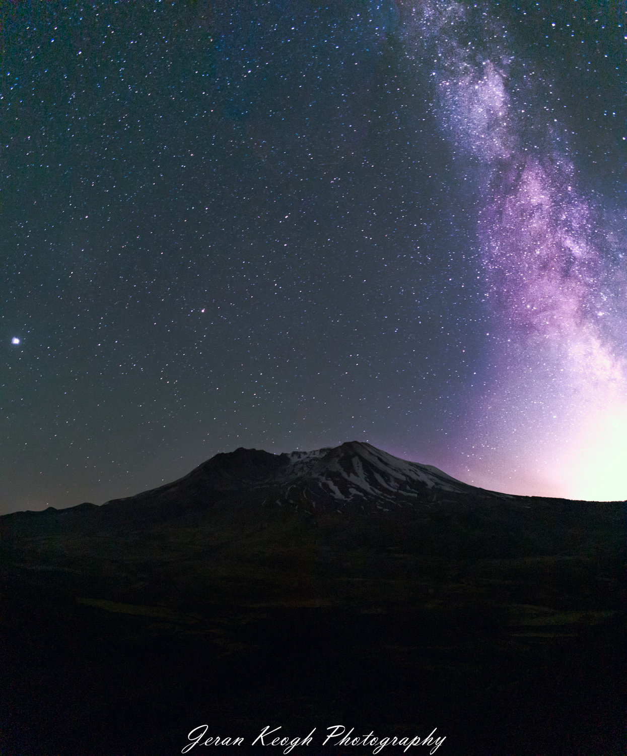 This photo of the Milky Way over Mount St. Helens was captured recently at Johnston Ridge by Castle Rock photographer Jeran Keogh.